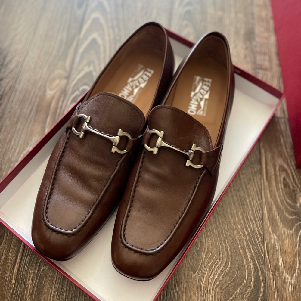 Ferragamo men’s size 12 brown loafers
